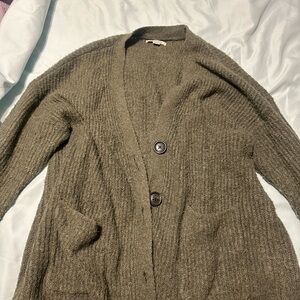 American Eagle Outfitters Green Cardigan Sweater